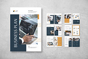 Blue Business Plan Company Profile, a Brochure Template by UICreative (Thumbnail 1 of 4)