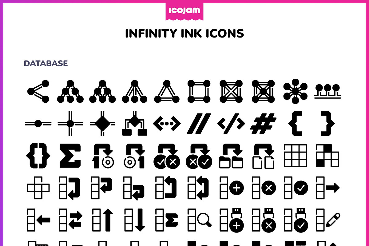 2100+ Infinity Ink icons, a Solid Icon by Icojam store (Photo 10 of 12)