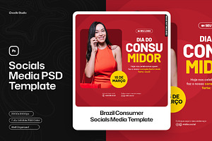 Social media psd in portuguese brazi