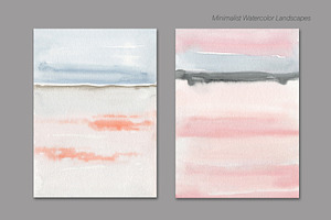 Minimalist Watercolor Landscapes