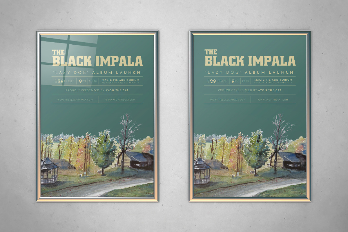 Hand Drawn Park Watercolor Flyer, a Flyer Template by ashenterprise (Photo 1 of 5)