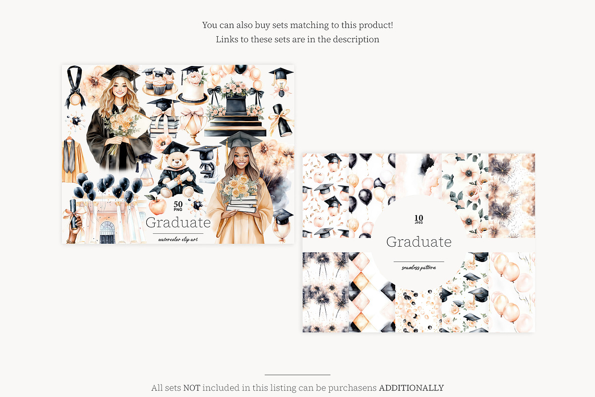 Graduate Paper and Pattern, a Pattern Graphic by GlamArtZhanna (Photo 2 of 4)