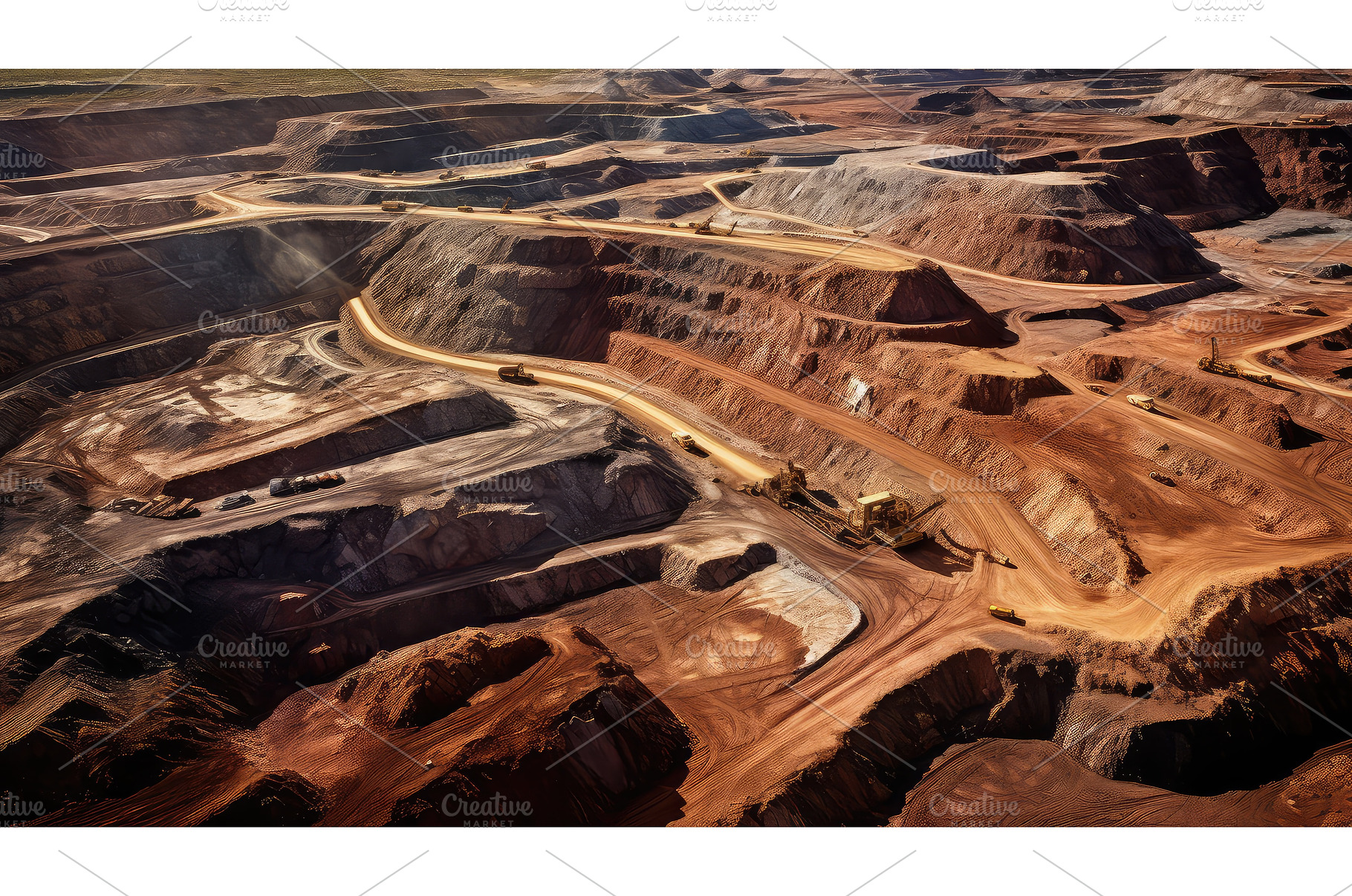 aerial silver mining ai generated, an Industrial Photo by pikepicture