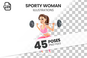 Sporty Woman – Set of 45 Poses, a Person Illustration by 3DMask (Thumbnail 1 of 6)