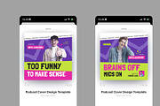 Comedy Podcast Cover, a Social Media Template by Neermana (Thumbnail 4 of 4)