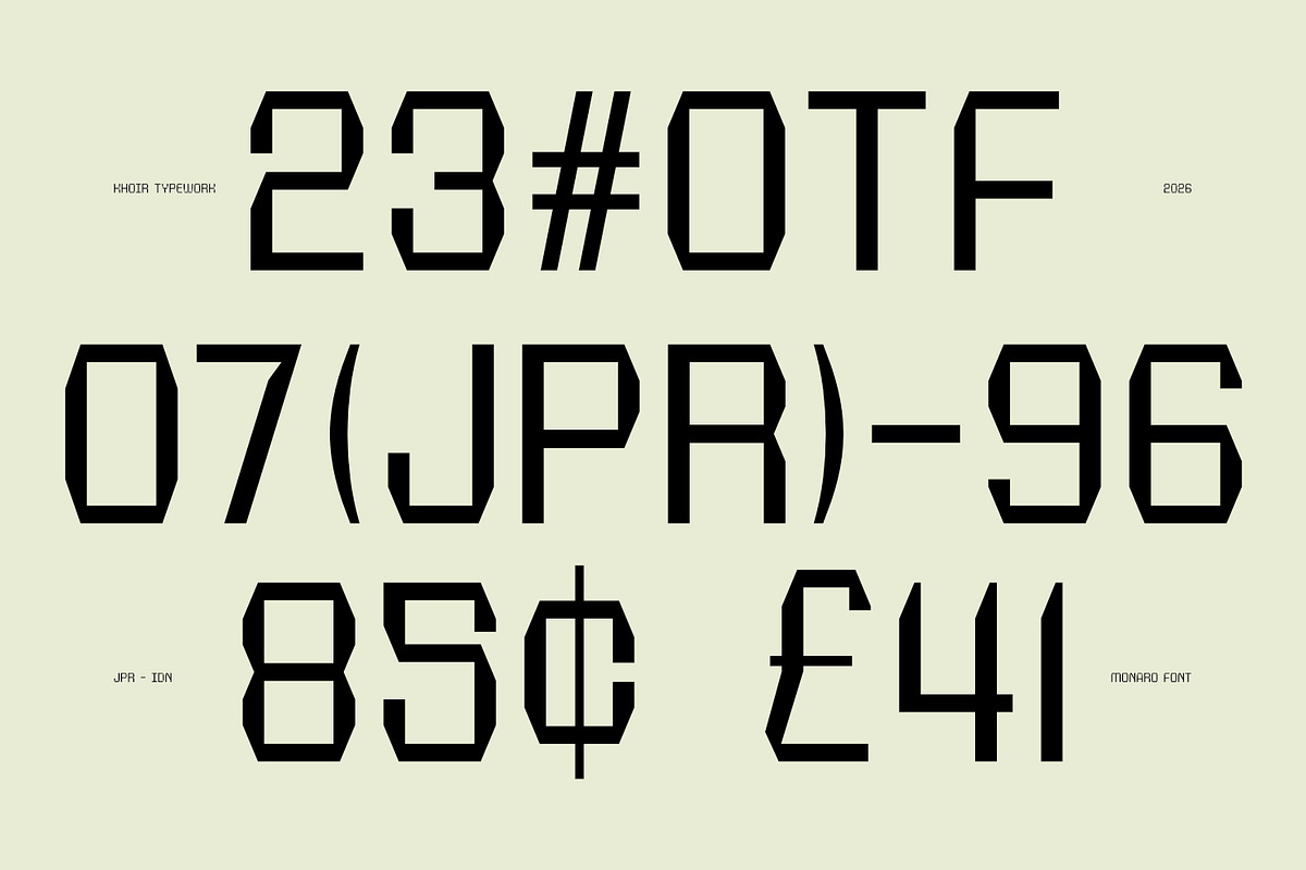 Monaro - Monospaced Font, a Sans Serif Font by Khoir (Photo 3 of 9)