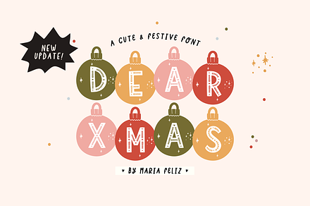 DEAR XMAS, a Font by Maria Feliz Fonts