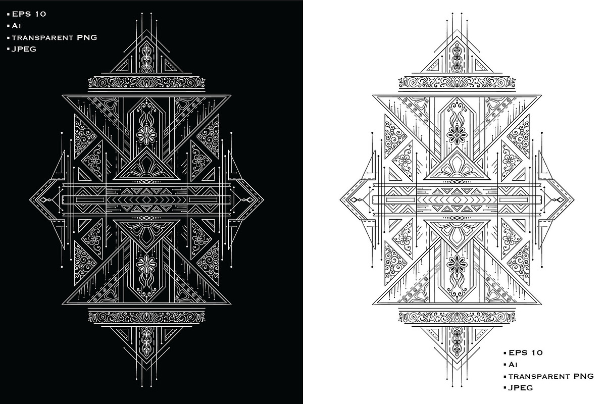 Sacred floral geometry pattern, a Pattern Graphic by Julia_Snegireva (Photo 3 of 3)