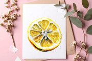 Watercolor Lemon Clipart, an Illustration by SinaCreation (Thumbnail 5 of 7)