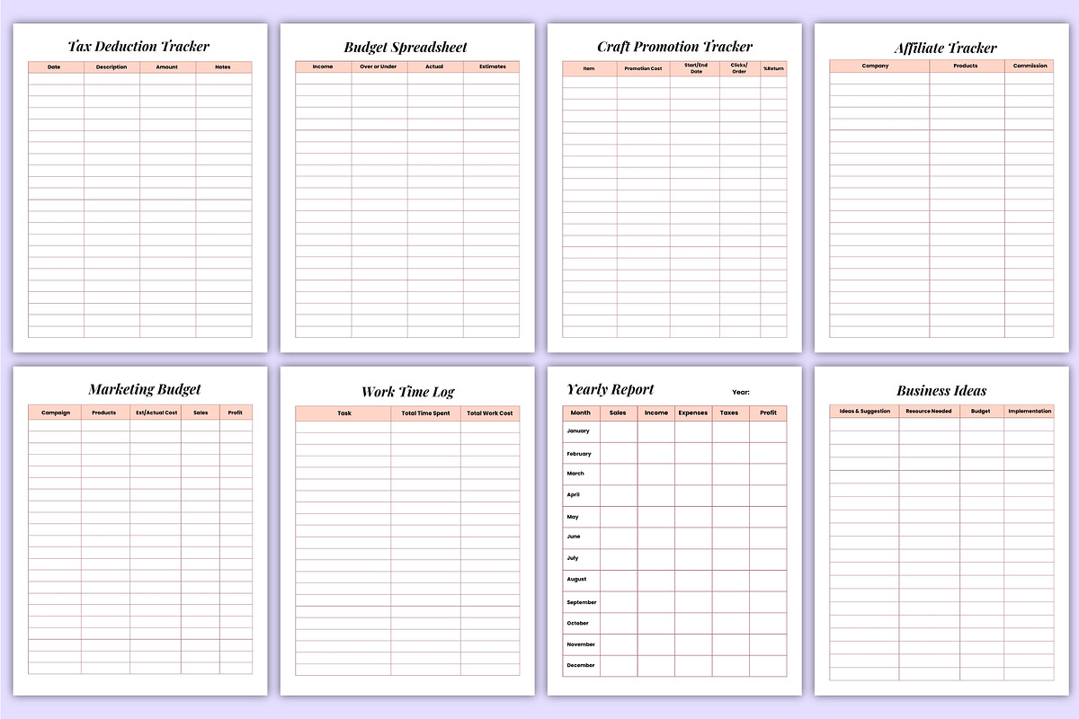 Craft Seller Business Organizer Kdp, a Stationery Template by Mustafiz (Photo 5 of 9)