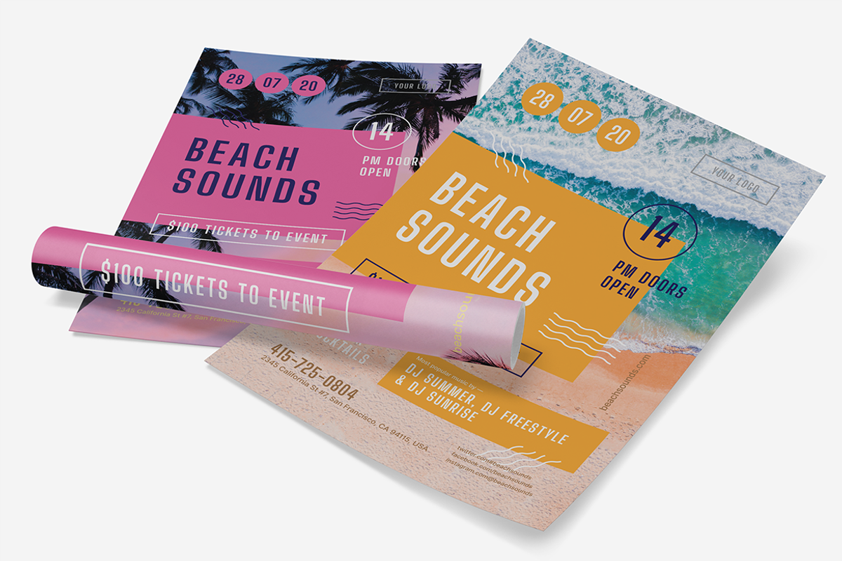 Beach Sounds Poster Template, a Flyer Template by Danil Polshin (Photo 4 of 9)