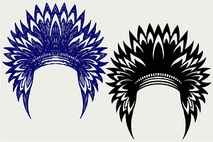 American Indian Headdress SVG