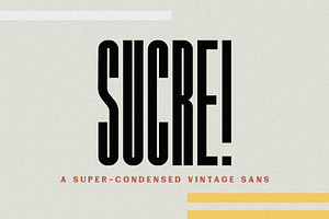 Sucre | Vintage Condensed Sans, a Sans Serif Font by Jen Wagner Co