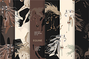 Horses vector seamless set, a Pattern Graphic by PatternsBlooming (Thumbnail 1 of 6)