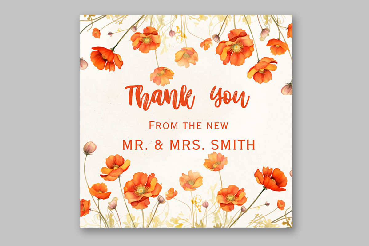 Orange Flowers Clipart Watercolor, a Decorative Illustration by LeCoqDesign (Photo 5 of 5)