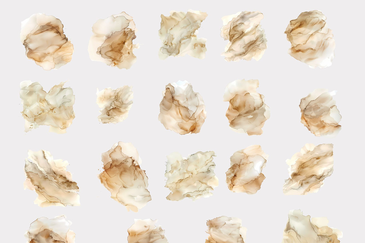 Neutral alcohol ink texture, Geode, a Texture Graphic by Invite to Clipart (Photo 2 of 3)