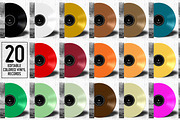 20 Colored Vinyl Records - Mockup, a Product Mockup by this is awsm (Thumbnail 1 of 23)