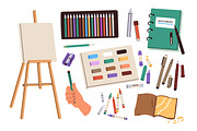 Art supplies, tools set + templates, an Object Illustration by Good Studio (Thumbnail 7 of 11)