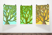 Colorful TREES Collection, a Decorative Illustration by ekaart (Thumbnail 2 of 8)