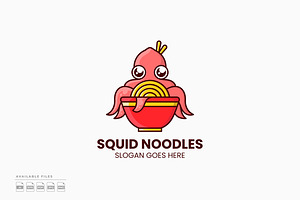 Squid Noodles Logo, a Branding & Logo Template by Zeer Graphic