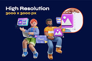 Startup Business 3D Character Pack, a Characters & Person 3D Model by orenjidesign (Thumbnail 3 of 8)
