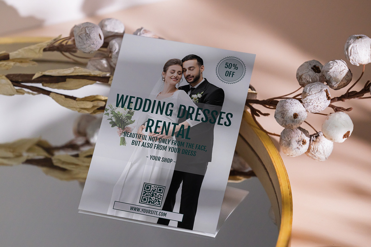 Wedding Dress Rental Flyer, a Flyer Template by Artnivora.Std