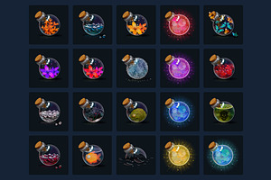 Magic bottles icons 2