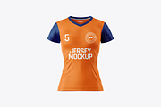V Neck Women Jersey Mockup, a Product Mockup by Mockupdaddy (Thumbnail 2 of 10)
