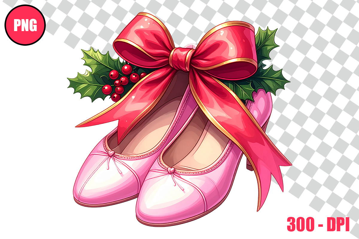 Christmas Ballet Slippers Cliparts, a Person Illustration by taramija (Photo 3 of 26)