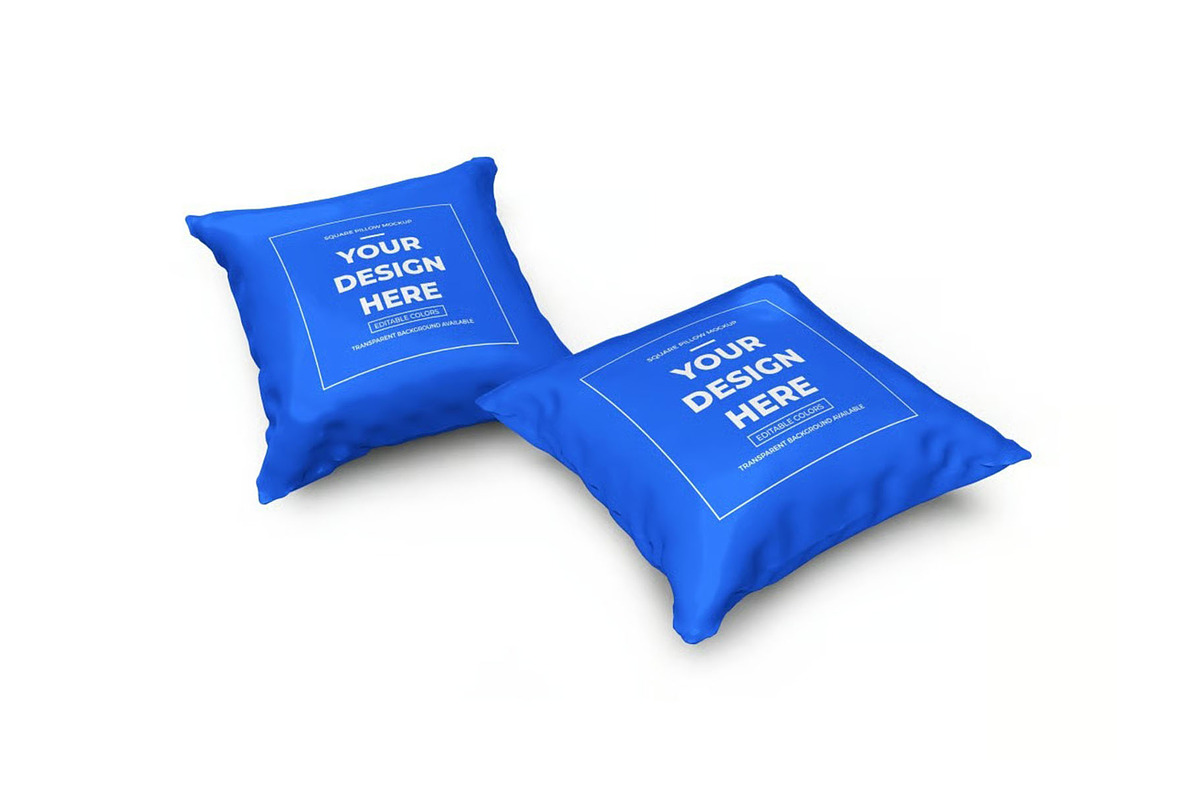 Square Pillow Cushion Mockup, a Household Mockup by DesignRushMarket (Photo 10 of 11)