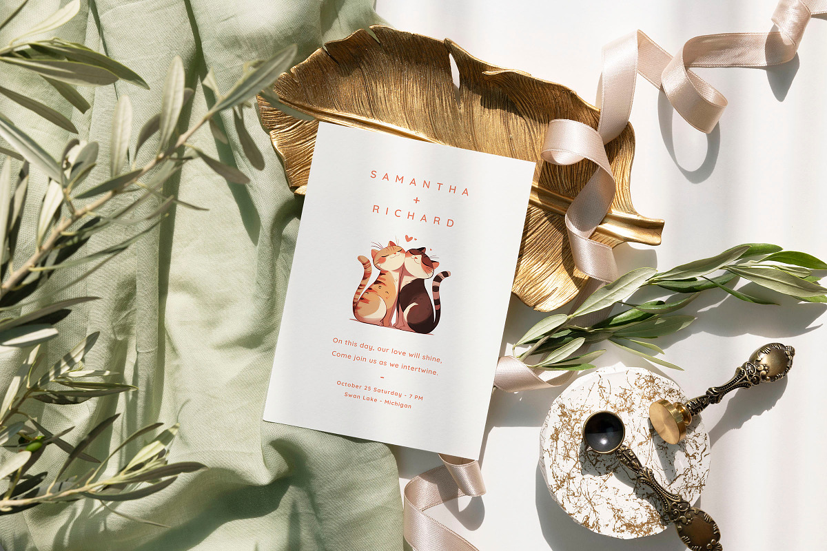 Amber - Wedding Invitation, an Invitation Template by CinderHeart Designs (Photo 1 of 3)