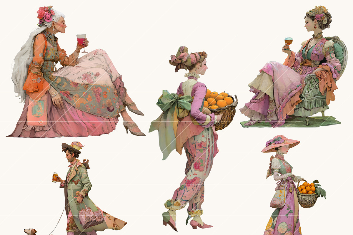 Whimsical Pastel Fashion Clipart, a Person Illustration by Design Scotch (Photo 7 of 9)