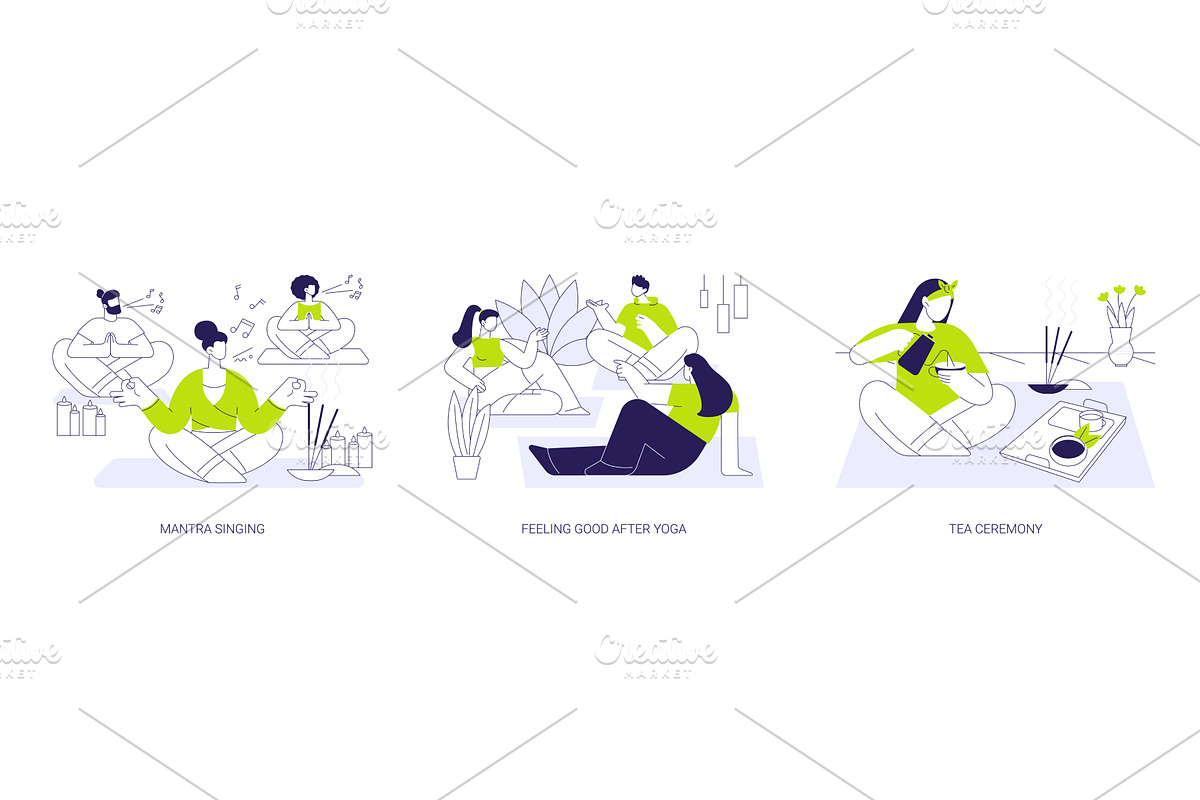 Yoga practice isolated cartoon, a Person Illustration by Visual Generation