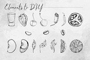 Classic cocktail shots, a Food Illustration by MsFlaffy (Thumbnail 3 of 12)