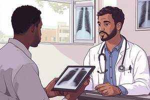 A doctor holding a tablet, a Photo by Pavel_design