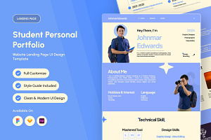 Johnmar – Student Portfolio Landing, a Landing Page Template by trabaskriya