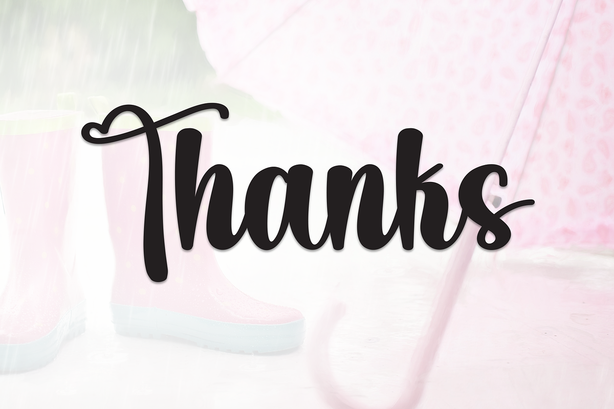 Monday Umbrella | Script Font, a Handwritten Font by Scratchones (Photo 8 of 8)