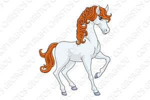 Horse Cartoon Cute Animal Character, an Animal Illustration by Christos Georghiou