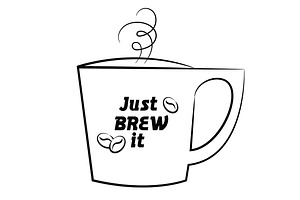 Just Brew It. Coffee Illustration