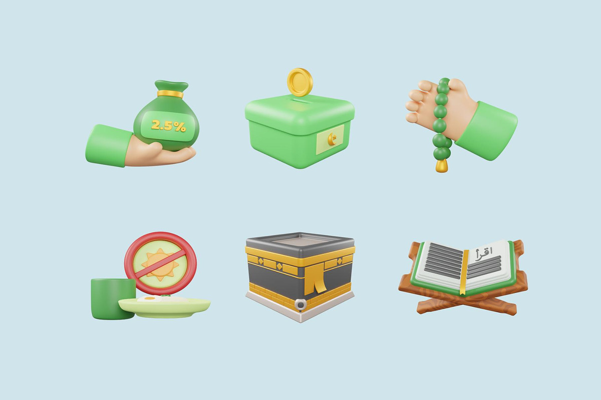 Ramadan and Eid Mubarak 3D Icon Pack, an Object 3D Model by Lumina_ui_ux202 (Photo 4 of 4)