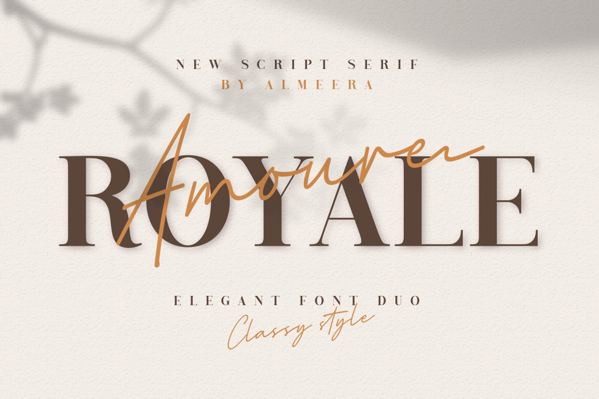 Royale Amoure Font Du, a Serif Font by Almeera Std (Photo 1 of 12)