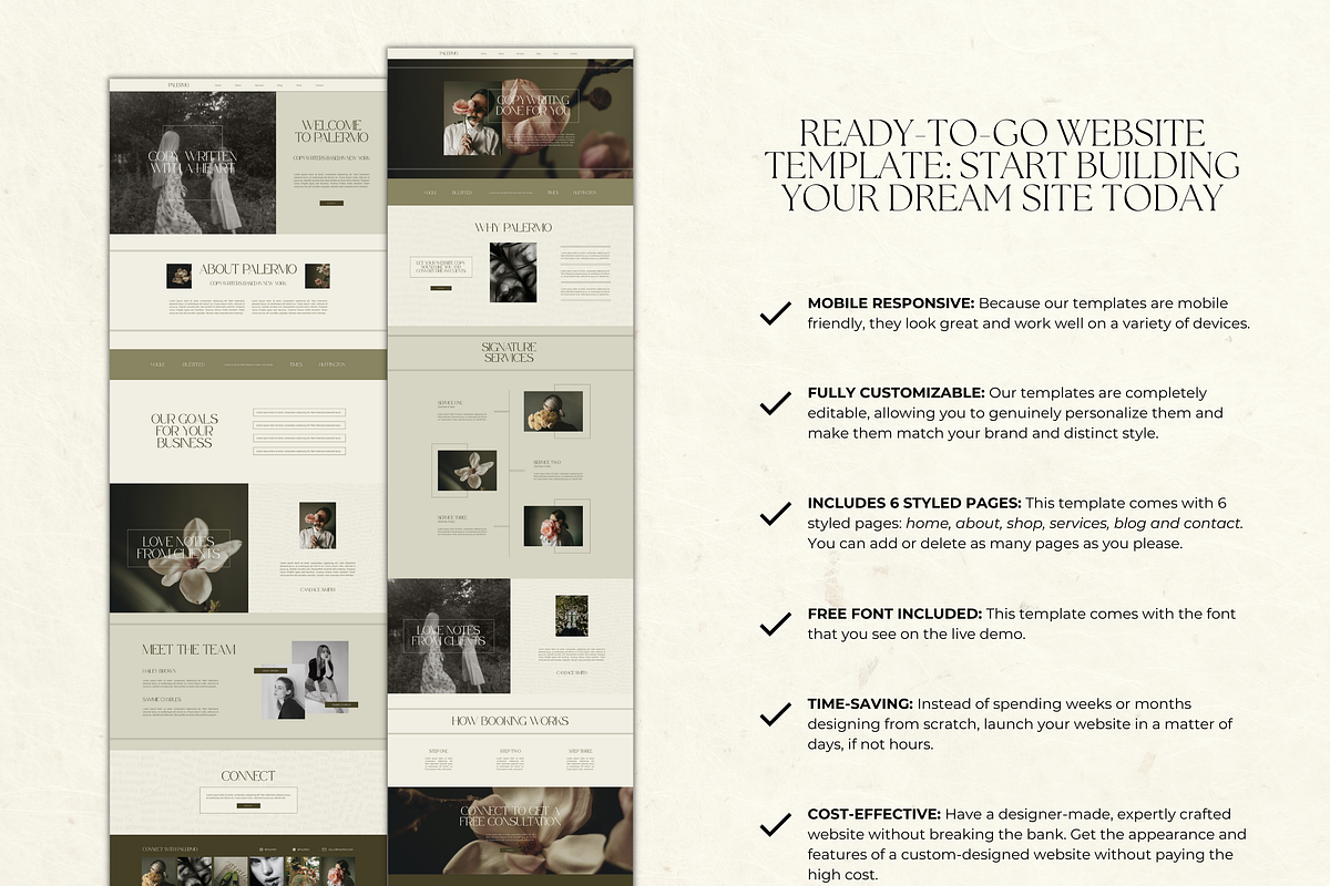 Wix Website Template Small Business, a Wix Template by Branding Babe Co. (Photo 3 of 10)