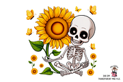 Skeleton Hugging Sunflower PNG, a Graphic by Clipart Bloom (Thumbnail 6 of 12)