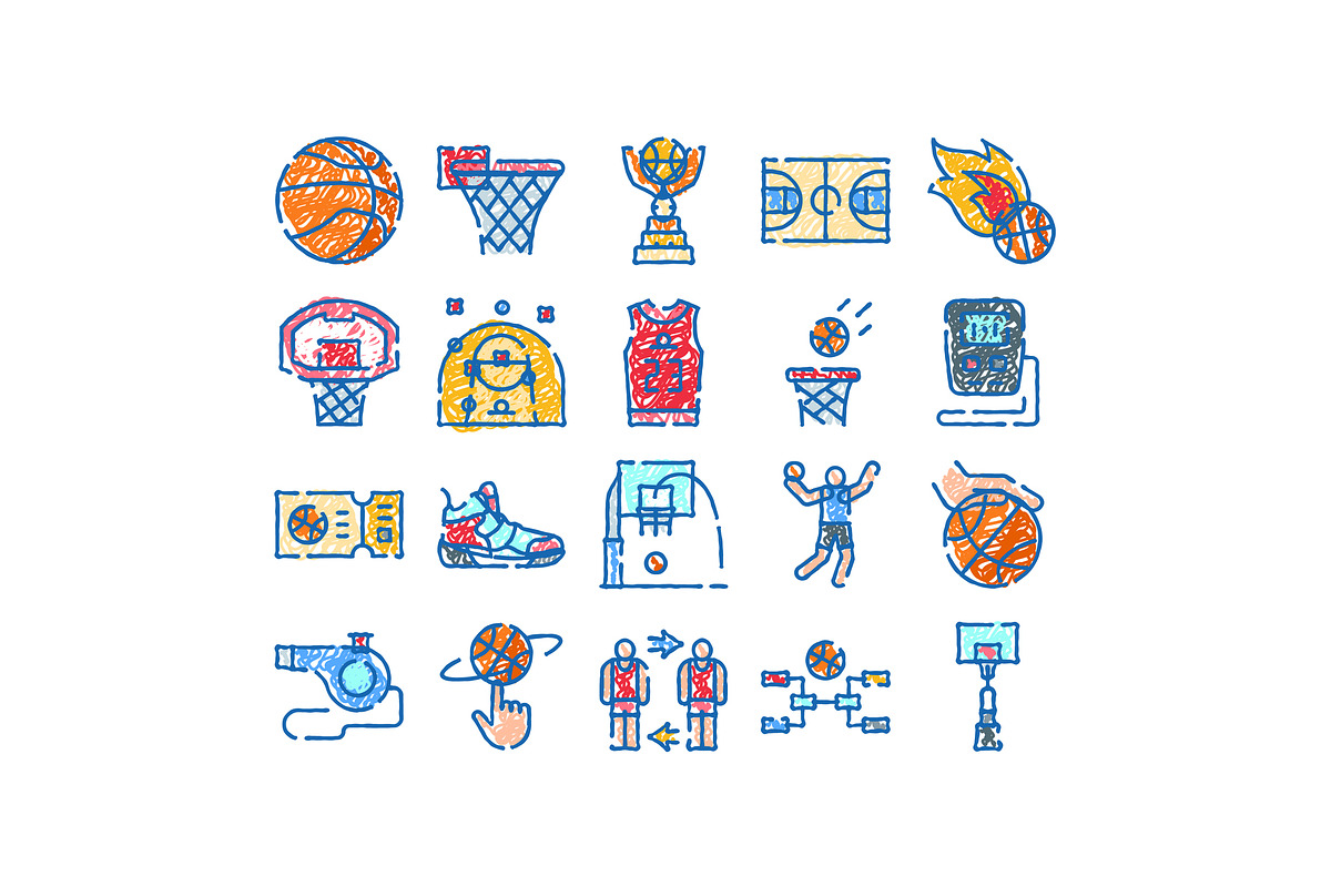 Basketball game elements and sports, an Object Graphic by pikepicture (Photo 1 of 3)