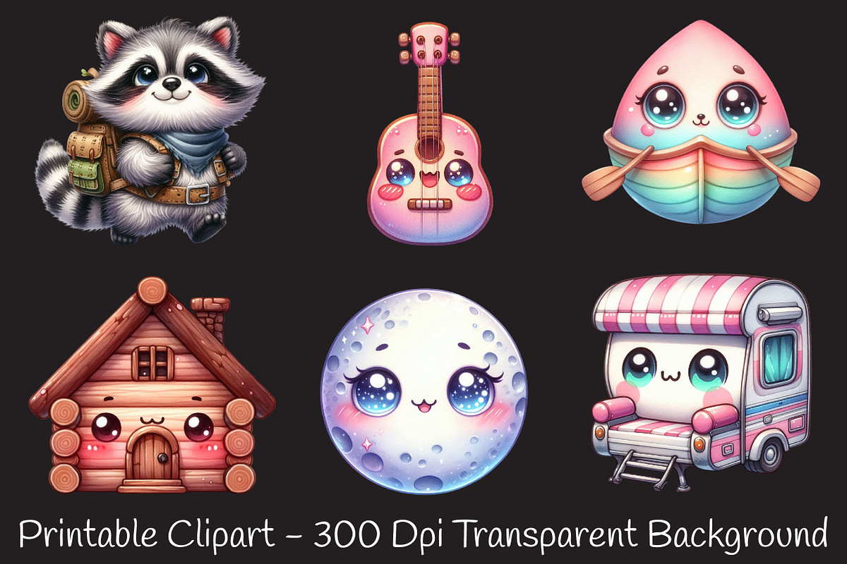 Kawaii Camping Clipart, an Illustration by RobertsArt (Photo 4 of 7)