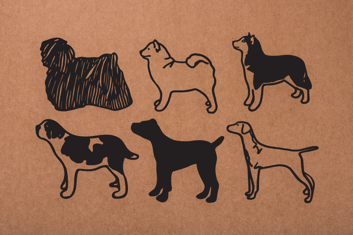 Vintage Dog Doodles Mega Bundle, an Illustration by duka (Photo 7 of 19)