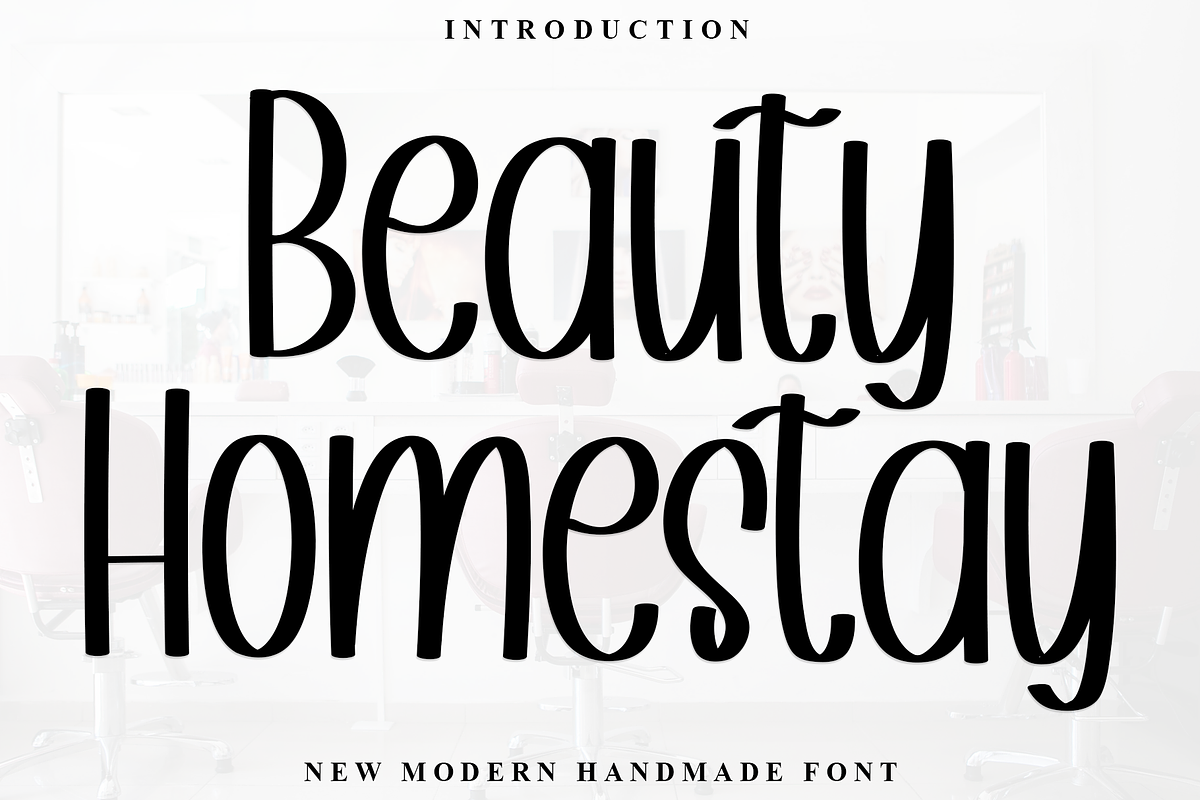 Beauty Homestay, a Sans Serif Font by FreshTypeINK (Photo 1 of 8)