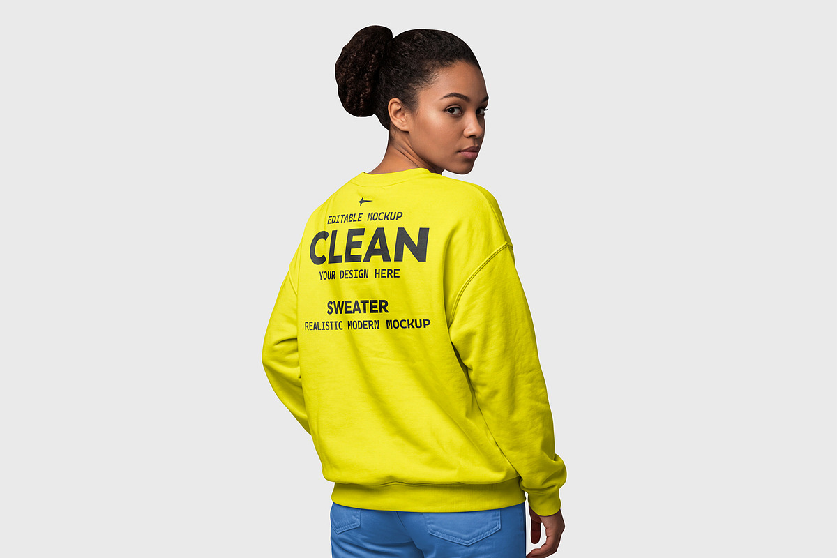 Women’s Sweater Mockup Template, a Hoody Mockup by graphypix (Photo 1 of 4)