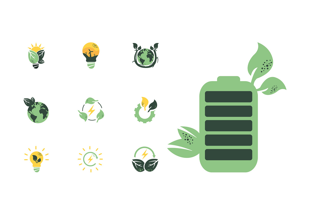 Eco Energy Icons Set