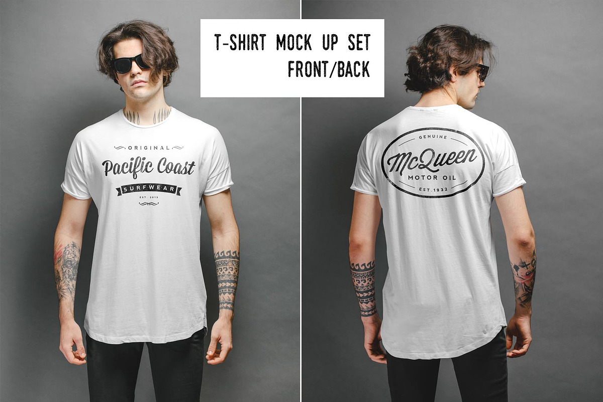 T-shirt mockup (front and back) # 3, a Shirt Mockup by Arfis (Photo 1 of 6)
